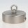 Lampen Baldachin 80 × 25 mm Metall in Edelstahloptik mit Ringnippel 22 mm – für Kettenaufhängung