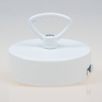 Lampen Baldachin 80 × 25 mm Metall weiß mit...
