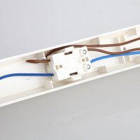 S14s Doppel-Sockel-Fassung für Linestra-Linienlampen 230V/60W, L50 cm, Kunststoff weiß – RZB