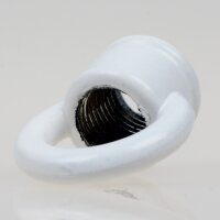 Ringnippel Metall weiß M10x1 Durchgangsgewinde...