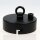 2-Loch Baldachin 80 × 25 mm Metall schwarz mit Ringnippel 22 mm – für Kettenaufhängung