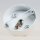 3-Loch Lampen Baldachin 80 × 25 mm Metall weiß mit Ringnippel 22 mm – für Kettenaufhängung