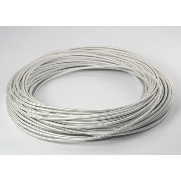 Textilkabel Stoffkabel weiß 1-adrig 1x0,75mm² Einzeladerleitung