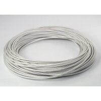Textilkabel Stoffkabel weiß 1-adrig 1x0,75mm²...