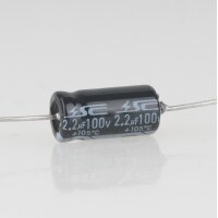 2,2uF 100V Elko Elektrolyt-Kondensator Axial 85° 5x11mm