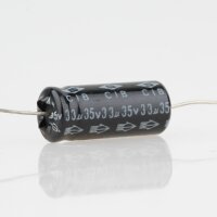 33uF 35V Elko Elektrolytkondensator Axial 85° 8x20mm