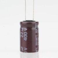 22uF 400V Elko Elektrolytkondensator Radial 105° 13x21mm