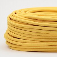 Textilkabel Stoffkabel gelb 3-adrig 3x0,75...