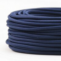 Textilkabel Stoffkabel marineblau 3-adrig 3x0,75...