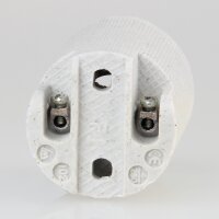 E14 Porzellan-Aufbau-Lampenfassung, einteilig mit Befestigungslöchern – 250V/2A