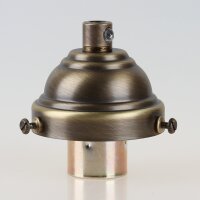 Lampenschirm Glashalter 58x35mm Antik Fume für E14 und E27 Fassung