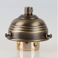 Lampenschirm Glashalter 70x39mm Antik Fume für E14 und E27 Fassung
