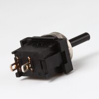 Lampen Einbau-Kippschalter schwarz – 1-polig, EIN/AUS, 6A / 250V, Ø 12 mm, Lötanschluss