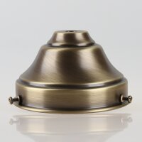 Lampenschirm Glashalter 110x65mm Antik Fume für E14...