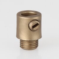 M10x1 Klemmnippel Zugentlastung Gold mit...