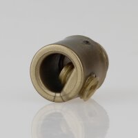 M10x1 Klemmnippel Zugentlastung Gold mit Außengewinde aus Kunststoff
