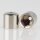 M10x1 Innengewinde Messing Abschluss-Knopf mit Stahlseilführung, vernickelt, 12x12 mm
