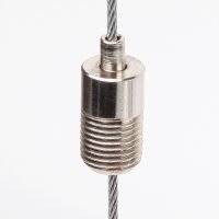 Messing Seilstopper, vernickelt, 10x17 mm, M10x1x10 mm...