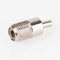 Messing Seilstopper, vernickelt, 10x17 mm, M10x1x10 mm Außengewinde