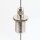 M13x1x17 mm Außengewinde Messing Seilstopper mit gerendeltem Bund und Sicherungskappe, vernickelt, Ø 19 mm