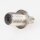 M13x1x17 mm Außengewinde Messing Seilstopper mit gerendeltem Bund und Sicherungskappe, vernickelt, Ø 19 mm
