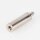 M4 Innengewinde Messing Seilstopper mit seitlichem Ausgang, vernickelt, 9x29 mm