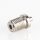 M8x1x10 mm Außengewinde Messing Seilstopper mit Bund und Befestigungsschlitz, vernickelt, 9x12 mm
