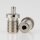 M8x1x10 mm Außengewinde Messing Seilstopper mit Bund und Befestigungsschlitz, vernickelt, 9x12 mm