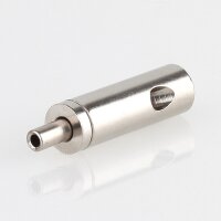 M5 Innengewinde Messing Seilstopper 9x29 mm mit seitlichem Ausgang, vernickelt