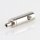 M5 Innengewinde Messing Seilstopper 9x29 mm mit seitlichem Ausgang, vernickelt
