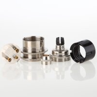 E27 Vintage Metall Lampenfassung Nickel matt mit...