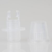 M10x1 Klemmnippel Zugentlastung Transparent mit Quetschverbindung und Außengewinde aus Kunststoff