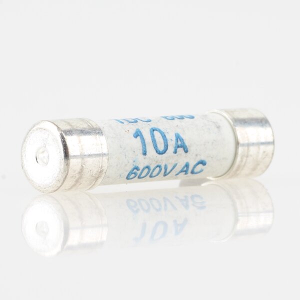 10A Keramik-Sicherung 600V 6,3x25,4mm flink