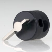 Ersatz-Scheibengelenk aus schwarzem Kunststoff 10/13 mm für Gelenkarm-Stehlampen der 70er Jahre