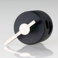 Ersatz-Scheibengelenk aus schwarzem Kunststoff 10/13 mm für Gelenkarm-Stehlampen der 70er Jahre