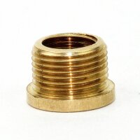 Reduzier Trompetennippel Gewinde-Adapter 15x10mm Messing M13x1 AG auf M10x1 IG ohne V-Schutz
