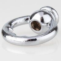 Zahnringnippel Metall verchromt M10x1 Innengewinde – rund, Ø 42 mm, schwere Ausführung