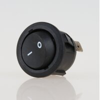 Einbau-Wippschalter schwarz 1-polig EIN/AUS 250V/6A rund...