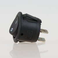 Einbau-Wippschalter schwarz 1-polig EIN/AUS 250V/6A rund...