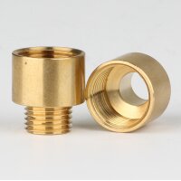 Reduzier-Nippel Kopfstück Gewinde-Adapter Messing roh M10x1 Außengewinde auf M13x1 Innengewinde
