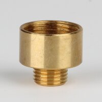Reduzier-Nippel Kopfstück Gewinde-Adapter Messing roh M10x1 Außengewinde auf M16x1 Innengewinde