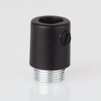 M13x1 Zugentlastung Klemmnippel, schwarz, mit Metall...