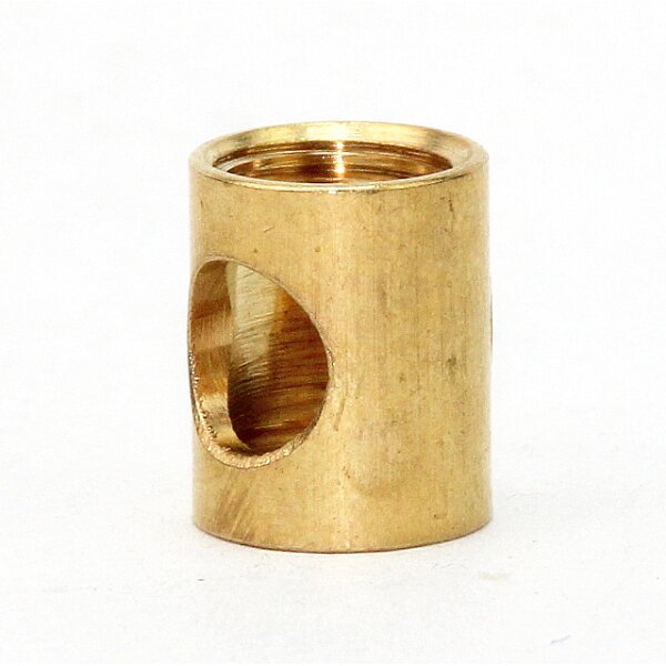 Auslass-Muffe Gewinde-Adapter Messing roh M10x1 Innengewinde auf M10x1 Innengewinde 12x15mm