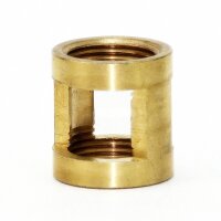 Auslass-Muffe Gewinde-Adapter Messing roh M13x1...