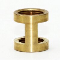 Auslass-Muffe Gewinde-Adapter Messing roh M13x1...