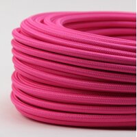 Textilkabel Stoffkabel pink 3-adrig 3x0,75...