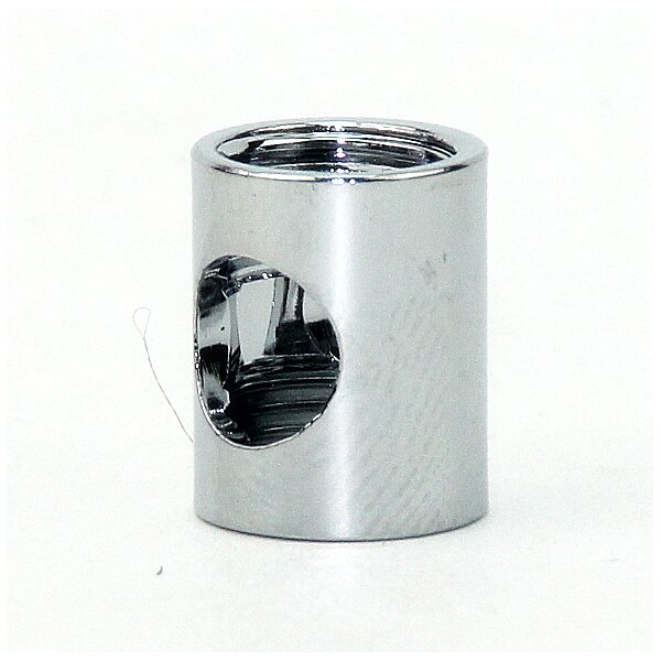 Auslass-Muffe Gewinde-Adapter verchromt M10x1 Innengewinde auf M10x1 Innengewinde 12x15mm