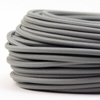 Textilkabel Stoffkabel grau 3-adrig 3x0,75...