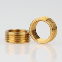 3/8" AG auf M13x1 IG Reduzier Gewinde-Adapter | Länge 7 mm | Messing roh