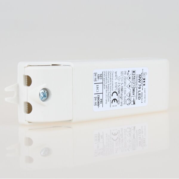 LED-Trafo Miniwolf 70, 230/12V 2,5-50W, Halogenlampen 230/12V-AC/5-70W